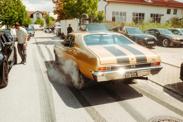 Klassiker beim Burnout vor Publikum