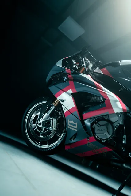 Superbike in der Seitenansicht